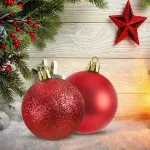 Adornos Navideños Premium Tubo Bolas De Navidad 6cm X45 Udes