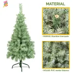Árbol De Navidad Arbolito Slim Nevado 1.20mts Base Metal