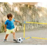 Arco De Futbol Desarmable Infantil Con Pelota E Inflador Color Amarillo