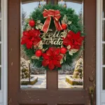 Corona Navidad 40 Cm Adorno Para Puerta Decoracion Navideña