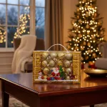 Bolas De Navidad 4cm Valija Adornos Colgante Navideño X24