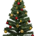 Arbol De Navidad Decorado Arbolito 1.20m Pino Carioca Color Rojo/oro