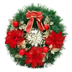 Corona Navidad 40 Cm Adorno Para Puerta Decoracion Navideña