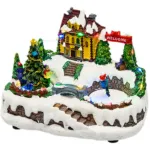 Adorno Navidad Escena Dickens Con Luz Sonido Y Movimiento