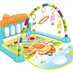 Gimnasio Musical Huanger Bebe Piano Didáctico Verde Animales 3 En 1