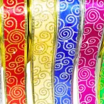 Cintas Navideñas Pack X3 Adornos Glitter 5cm 2,70mts Navidad