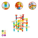 Laberinto Bolitas Expreso Polar 88 Piezas Didáctico Plástico Niños 2-8 Años Rojo