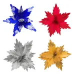 Flor 25cm Rojo Arbol De Navidad Adornos Decoración X4u 