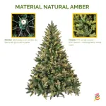 Arbol De Navidad Pino Natural Amber 1.50mts Base Metal