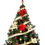 Arbolito De Navidad Montañes Deluxe 2,10mt Rojo Oro Deco