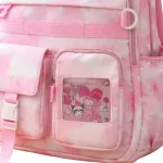 Mochila Escolar Infantil Carrito Con Ruedas Kawaii Flores