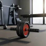 Rueda Para Abdominales + Mini Mat Antideslizante Color Negro