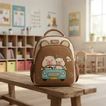 Mochila Infantil Jardin Capibara Para Niños Niñas Escolar