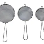 Set Colador X3 Malla Fina Alambre Metálico Mango Metal