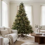 Arbol De Navidad Pino Natural Amber 1.80mts Base Metal