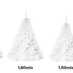 Arbolito De Navidad Extra Lujo Patagonia Blanco 150 Cm Con Base Metálica