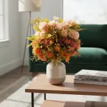 Ramo Crisantemos Flores Artificiales 30cm Decoración X1