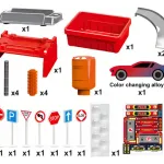 Lavadero De Autos Expreso Polar Cambia De Color Juguete Infantil Rojo