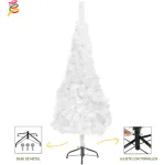 Árbol De Navidad Tronador Slim Blanco 1.50mts Base Metal