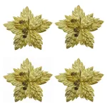 Flor 25cm Oro Arbol De Navidad Adornos Decoracion X4u