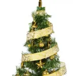 Árbol Navidad Fabesa 80cm Verde Mini Pino Deco Incluye 30 Adornos Oro