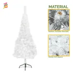 Árbol De Navidad Tronador Slim Blanco 1.50mts Base Metal