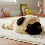 Peluche Perro Bulldog Frances Acostado Suave 60cm