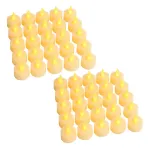 Pack X48 Velita Luz Led Calida Pilas Incluidas Decoracion