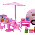 Camión De Helados Expreso Polar Con Accesorios Muñecas Color Rosa