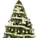 Árbol De Navidad Montañes Deluxe 1.80mts Decorado Oro Color Verde/oro