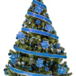 Arbol De Navidad Tronador Lujo 2,10mts Pino Decorado Azul