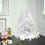 Arbol De Navidad Blanco Montañes Deluxe 1,30mts Pie Metal