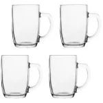Set X4 Tazas De Cafe Doble Vidrio 430ml Mug Transparente