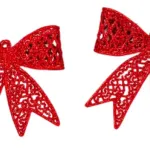 Adornos Navideños Moños Gibré Arbolito De Navidad 6cm X4