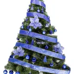 Arbol De Navidad Tronador De Lujo 1,50mts Pino Decorado Azul