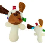 Sonajero Peluche Perro Blanco X.q.toy Xq308b Para Bebé Con Chifle