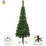 Árbol De Navidad Tronador Slim Verde 1.50mts Base Metal