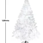 Arbol Navidad Blanco Tronador De Lujo 1.80m Pie Metal Deco