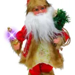 Papa Noel 35cm Muñeco Navideño Decoracion Con Luz Y Sonido Color Rojo