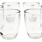Set X6 Unidades Tazas Mug Cafe Vidrio Transparente 245ml