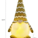 Muñeco De Navidad Gnomo Con Luz Led Adorno Navideño 23cm