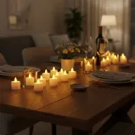 Pack X48 Velita Luz Led Calida Pilas Incluidas Decoracion