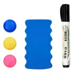 Pizarra Magnética 80x120 Cm Pizarrón Con Accesorios