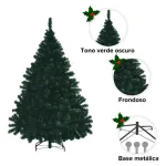 Arbolito De Navidad Montañes Deluxe 1,50mts Base Metalica