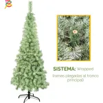 Árbol De Navidad Tronador Slim Nevado 1.80mts Base Metal