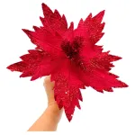 Flor 25cm Rojo Arbol De Navidad Adornos Decoracion X4u