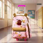 Mochila Escolar Colegio Carrito Capibara + Cartuchera Niñas