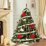 Arbolito Navidad Extra Lujo Patagonia 1.80m Adornos Rojo Oro