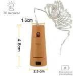 Tira De Luces Alambre Led 3mt Corcho X10u Botella Decoracion