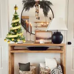 Árbol Navidad Fabesa 80cm Verde Mini Pino Deco Incluye 30 Adornos Oro